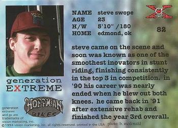 1994 Vision Generation Extreme #82 Steve Swope Back